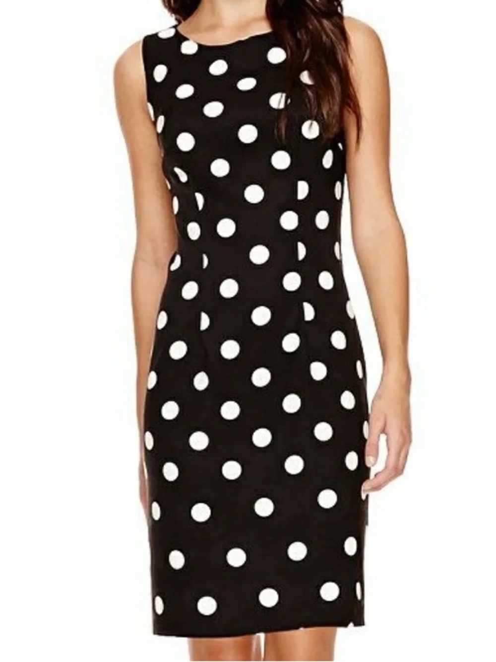 Alyx Black and White Polka Dot Midi Dress